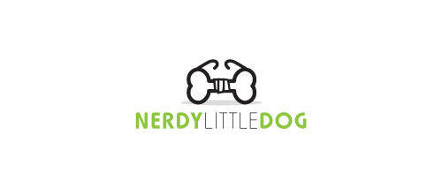 nerdy little dog logo