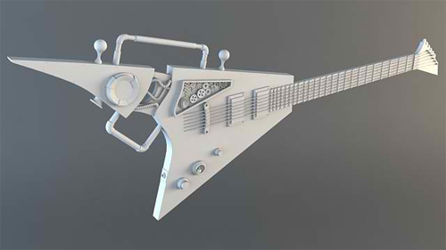 Create A High Poly Steampunk Guitar In 3D Studio Max