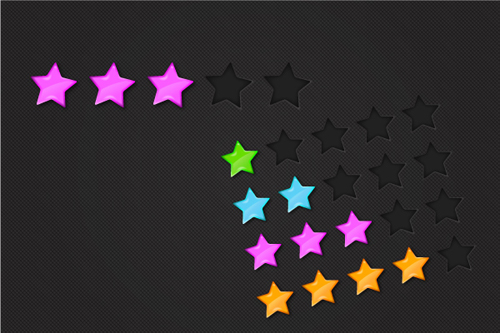 Quick Tip: Create Colorful Glossy Rating Stars