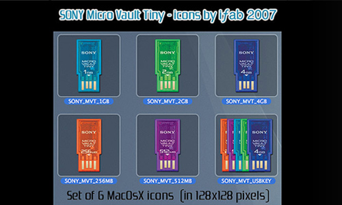 Sony Micro Vault Tiny - Icons