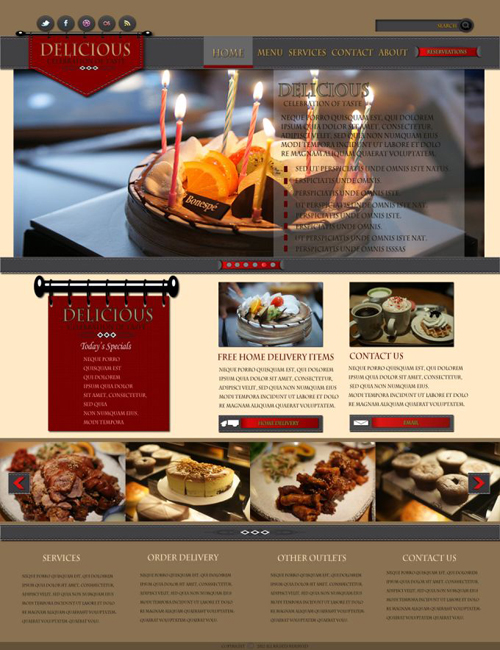 Learn To Make A Restaurant Website Layout in Photoshop