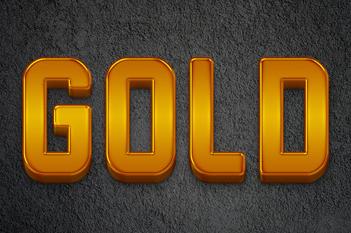 Create a Polished 3D Gold Bars Text Effect