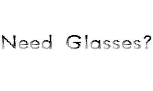 Need Glasses? font
