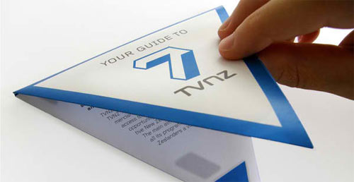 TVNZ 7-Triangular folding brochure