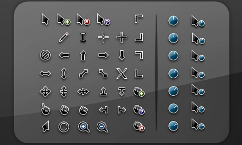 Obsidian Cursor set