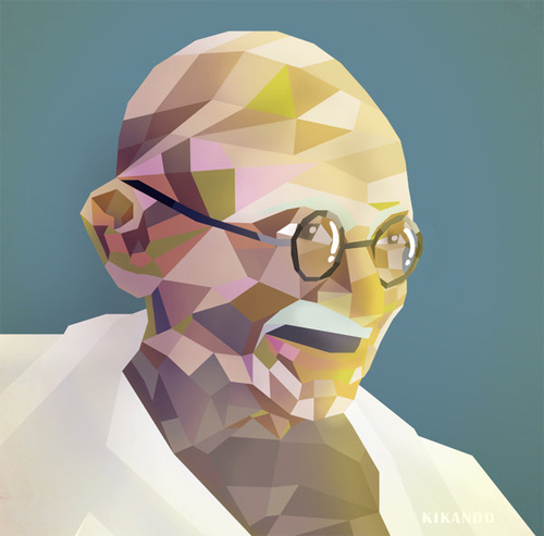 gandhi artwork picture illustration abstract