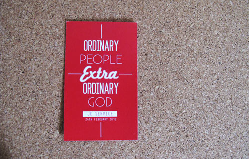 Ordinary People, Extraordinary God Business Card