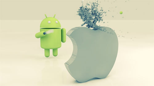Apple vs Android wallpapers