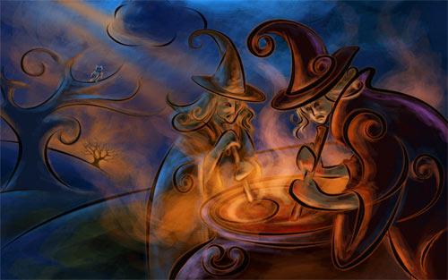 Witchcraft Magic Night Cauldron wallpapers