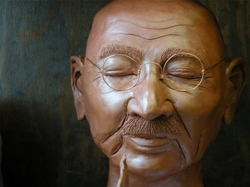 gandhi artwork picture illustration sculpture