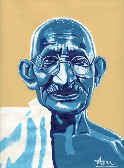 gandhi artwork picture illustration cool pop art