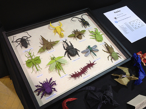 Bug insect origami artwork paper design