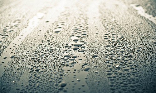 Chevy car water droplet dew texture