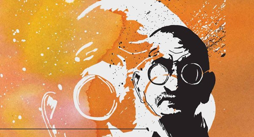 gandhi artwork picture illustration beautiful