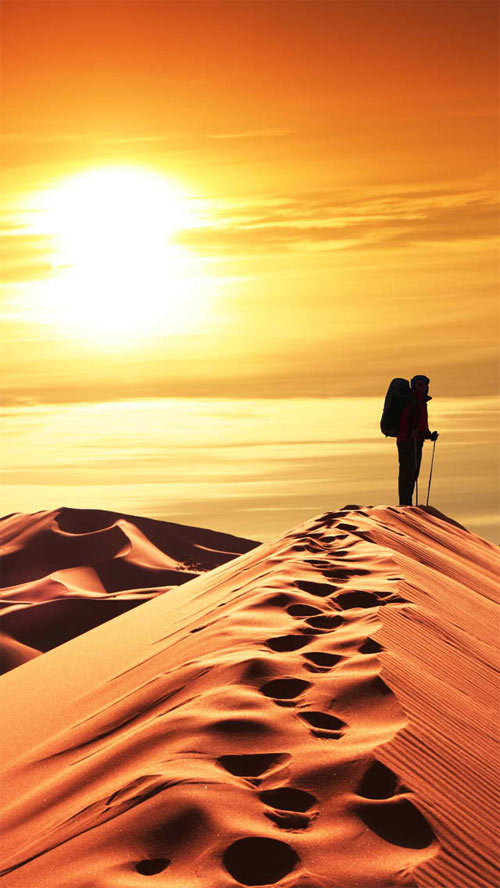 Desert Sunset iPhone 5 Wallpaper