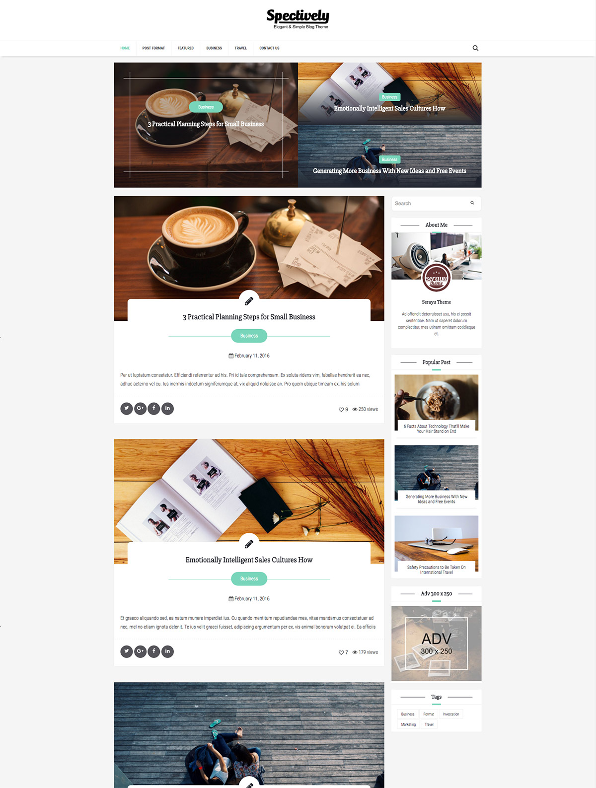 elegant blog theme