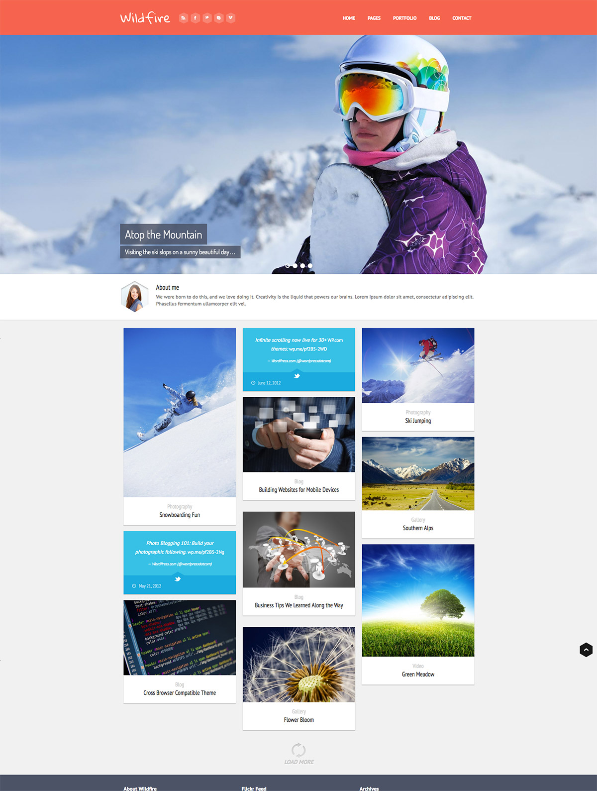 responsive portfolio theme