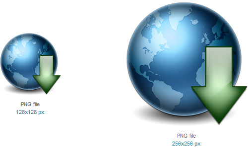 Earth Download Icon