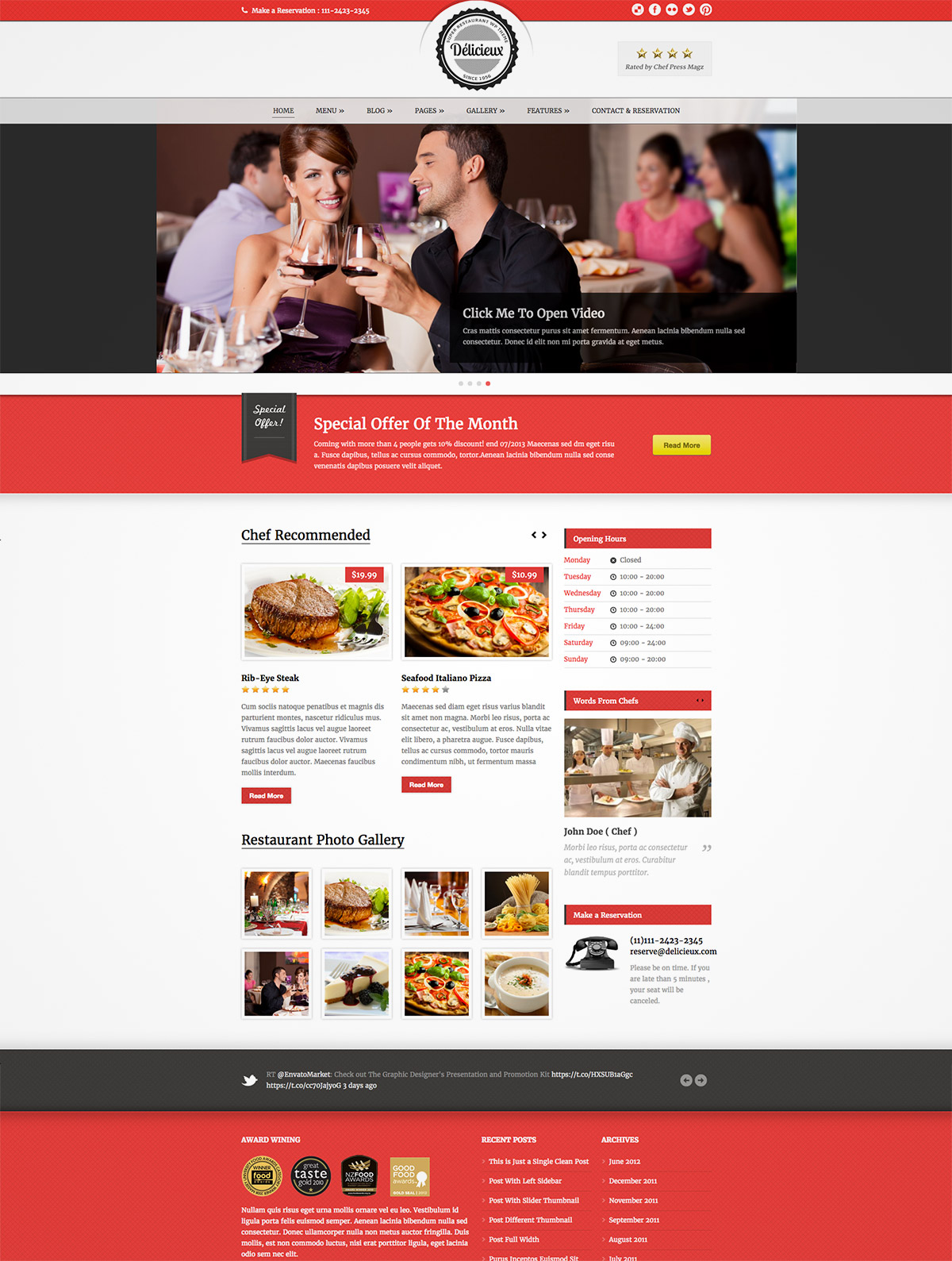 restaurant premium theme