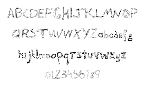 Drawing shaded doodle fonts sketch free