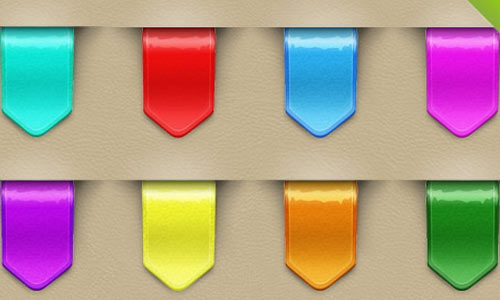 9 Colorful Web Ribbons