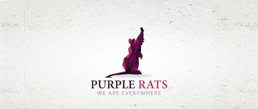 Rat purple violet logo