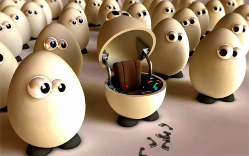 Eggs robot wallpaper