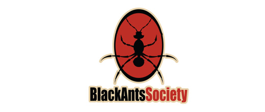 Black red ant logo