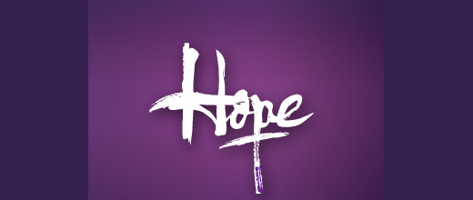 Hope typopgraphy purple violet logo