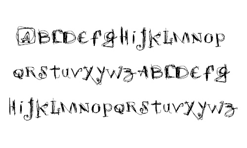 Shade doodle fonts sketch free
