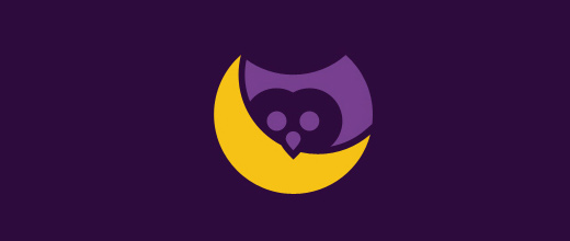 Owl purple violet logo