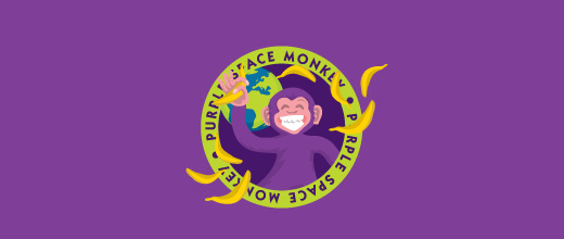 Monkey purple violet logo