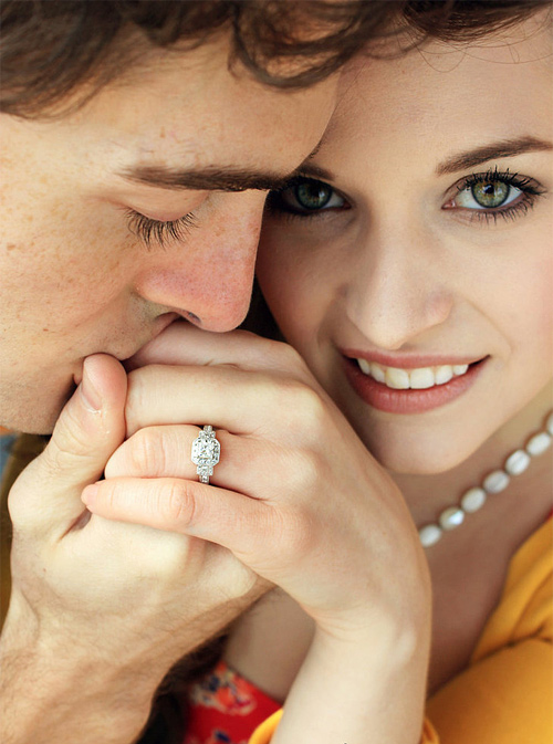 Beautiful ring couple engagement photography