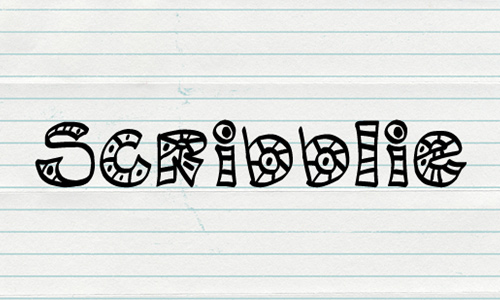 Scribble doodle fonts sketch free
