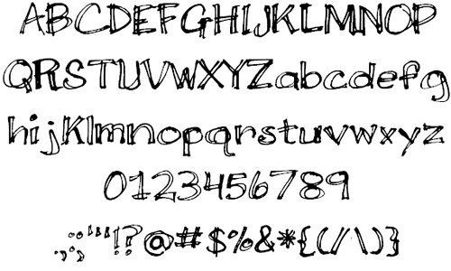 Double bold doodle fonts sketch free
