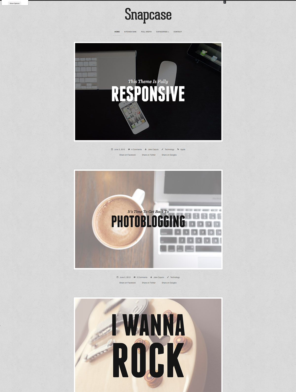 WordPress Photoblog Theme