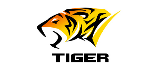 Simple lines tiger logo