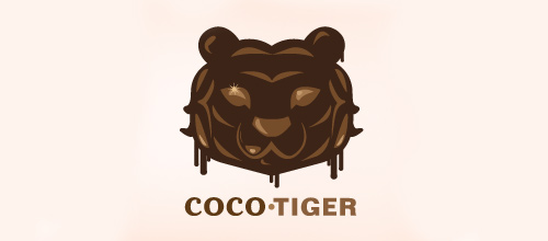 Brown coco tiger logo