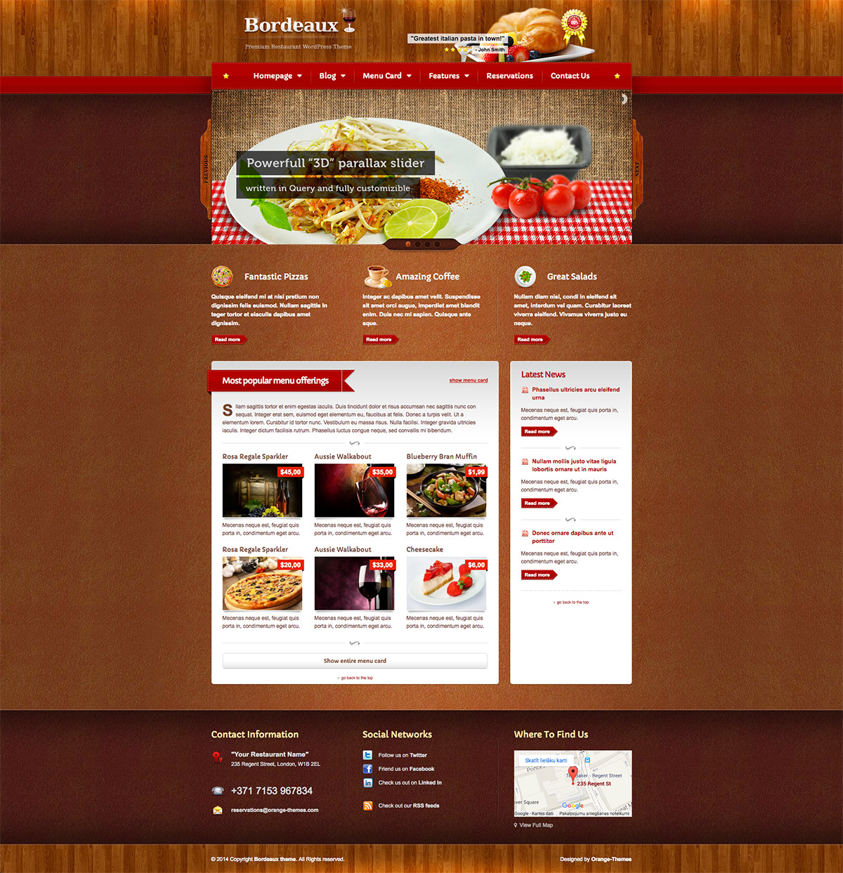 premium wordpress resto