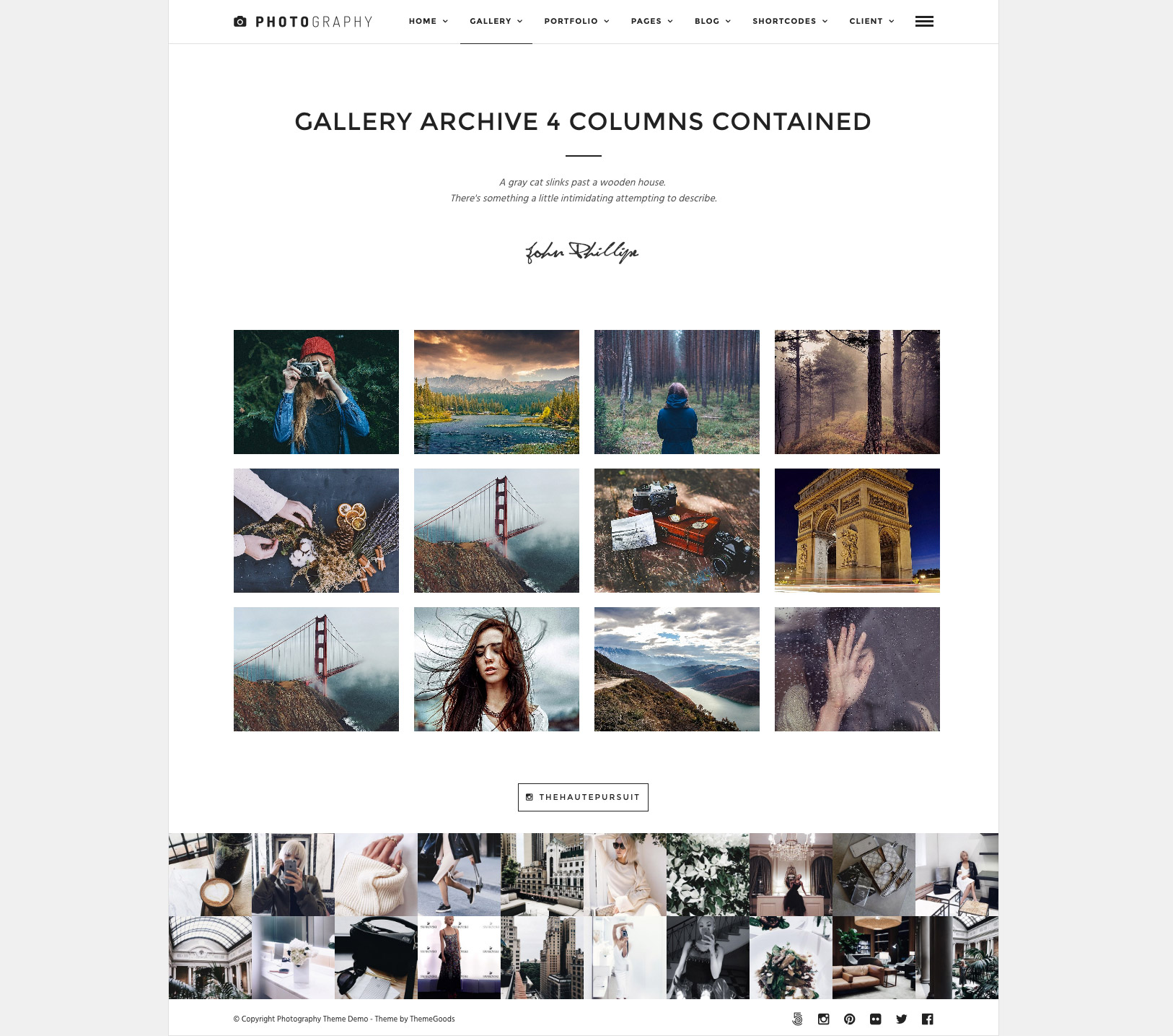 responsive photography theme