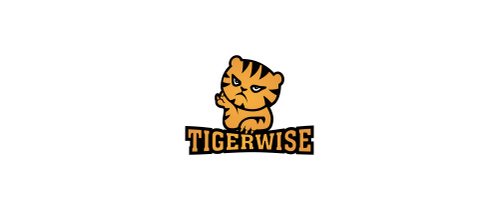 Cute orange tiger logo