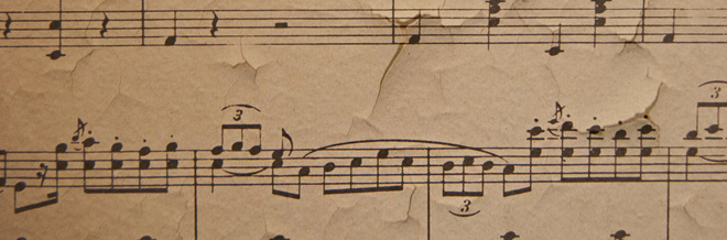 A Collection of High Quality Music Notes Texture