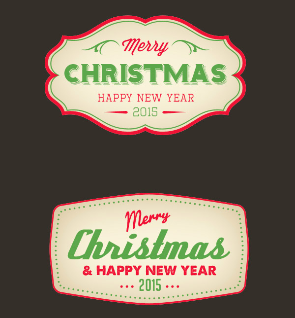 PSD Christmas badges