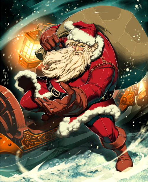 30 Creative Illustrations of the Christmas Man Santa Claus Naldz