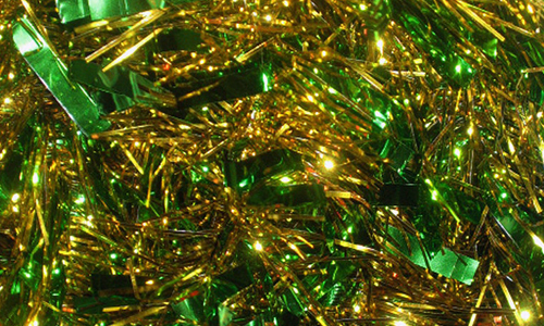 Shiny tinsel gold christmas textures