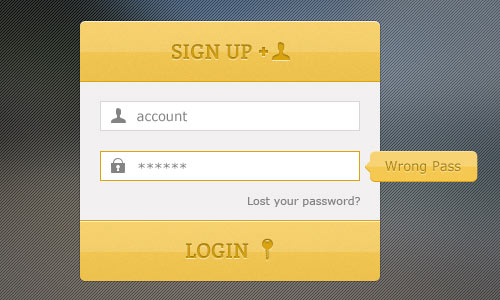 Login and Sign Up Form in PSD