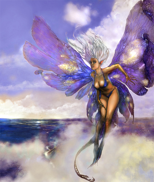 Violet purple fairy illustrations artworks