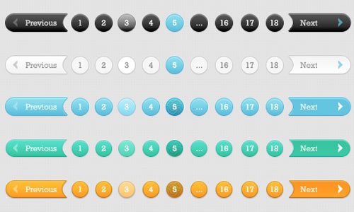 5 Awesome Pagination Styles Free PSD