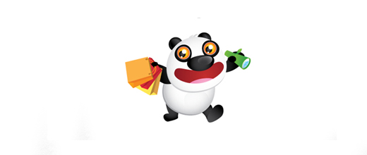 Online shop panda logo