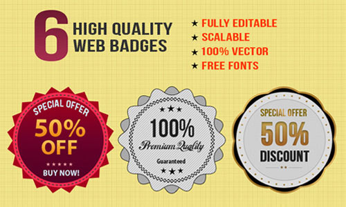 psd web creative badges